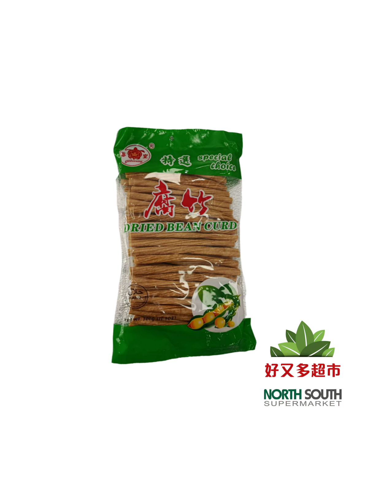 Palos de cuajada de soja GH 25/300g 14cm 龟皇牌腐竹卷 25/300g 14cm