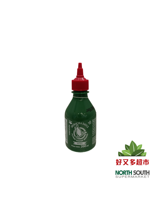 SALSA DE SRIRACHA SABOR SOJU F.G. 12/200ML 飞鹅是拉差烧酒味辣椒酱 12/200ML