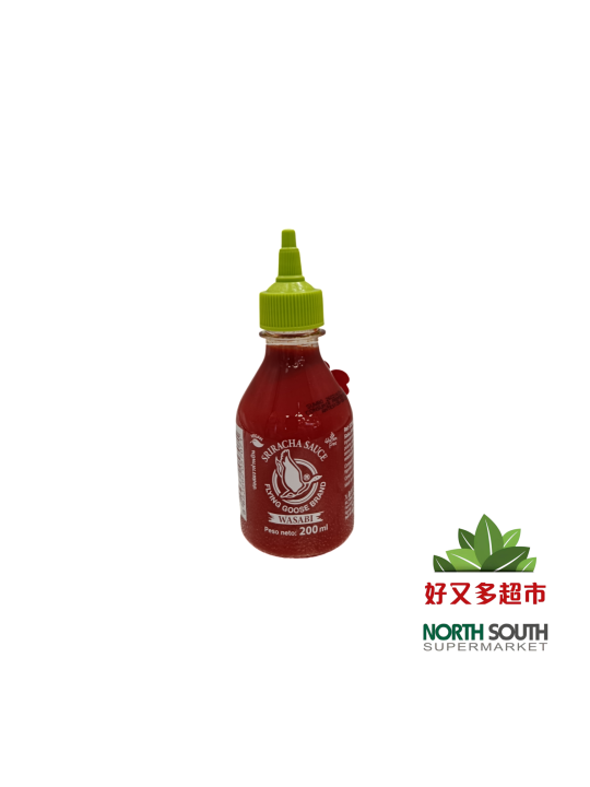 Salsa Sriracha sabor wasabi FLYING G. 飞鹅是拉差辣椒酱(芥末味) 12/200ml