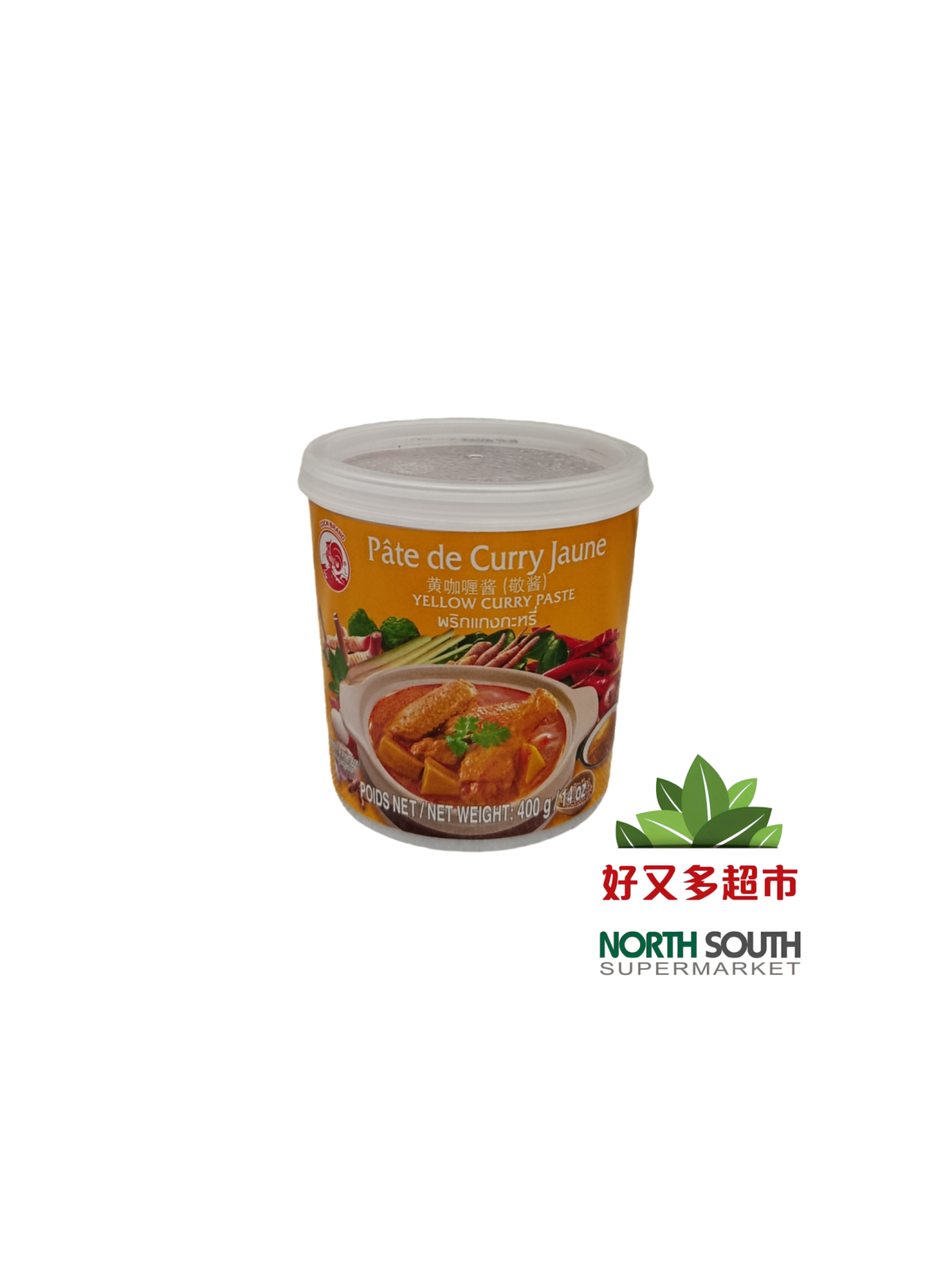 #泰国鸡标黄敬酱(黄.咖喱酱)(147592)(需打标签) 400G*24/SALSA DE CURRY