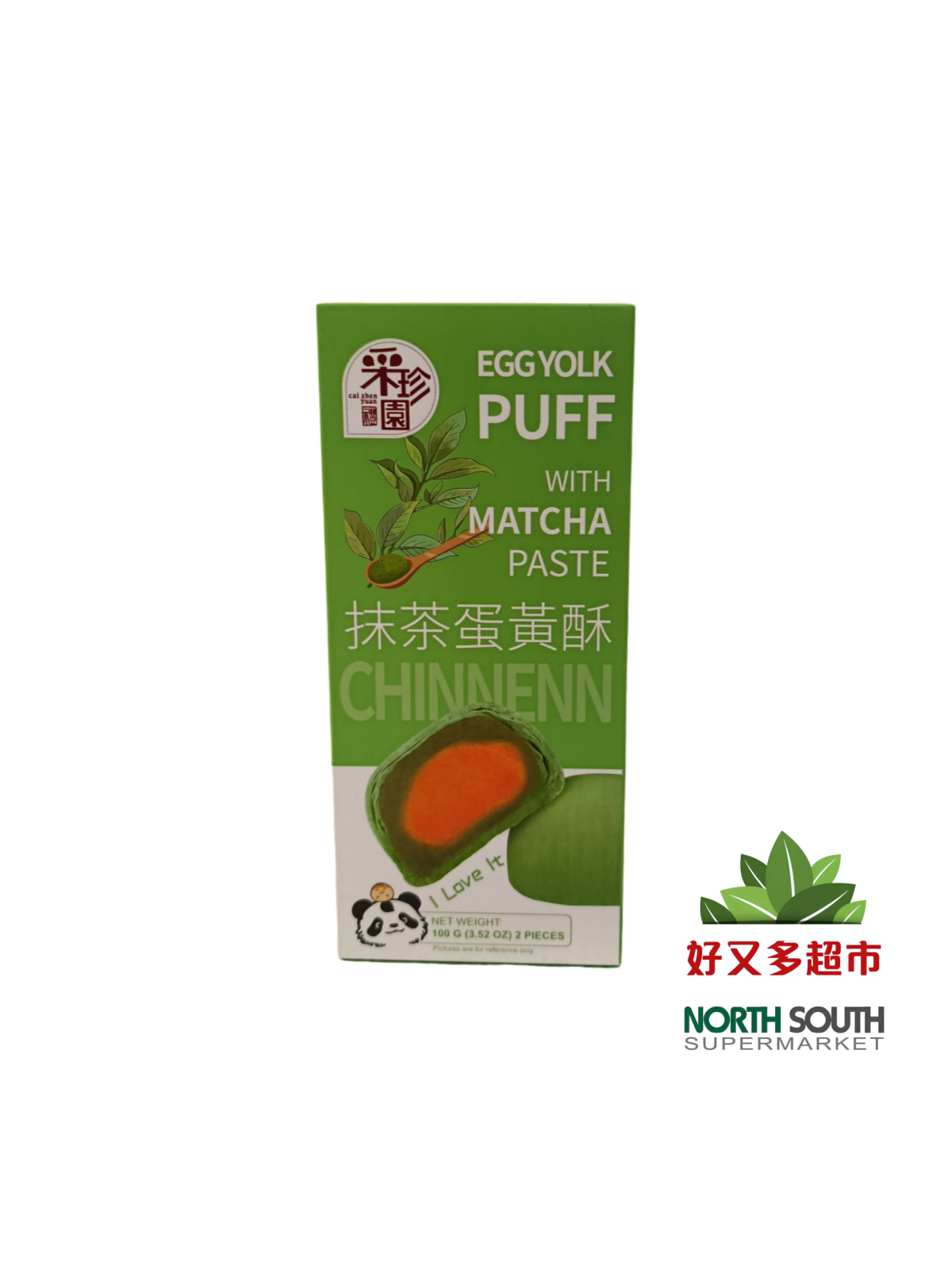 改-采珍园抹茶蛋黄酥 100G*24/PASTEL DE TRIGO SABOR A MATCHA