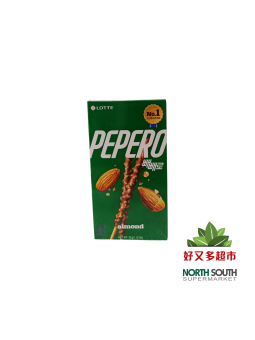 Pepero de chocolate y almendra LOTTE 32g 韩国乐天Pepero杏仁巧克力棒 40/32g