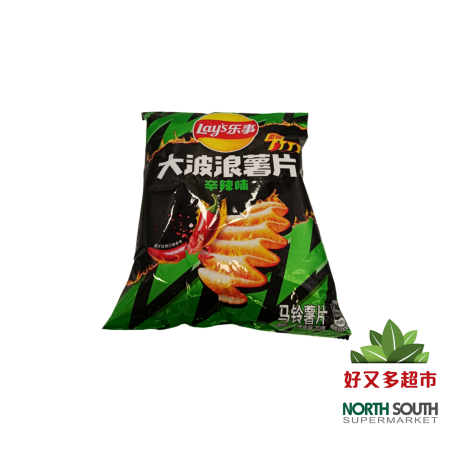 乐事大波浪薯片-辛辣味 70G*22/PATATAS FRITAS ONDULADAS SABOR A PICANTE CON EDULCORANTE