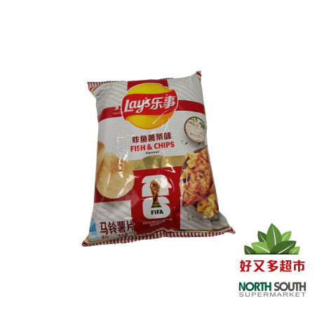 [S08-0775] （乐事） 马铃薯片 炸鱼薯条味(LAY´S) PATATAS FRITAS LAY´S CON SABOR PESCADOS FRITOS Y PATATAS FRITAS  70G