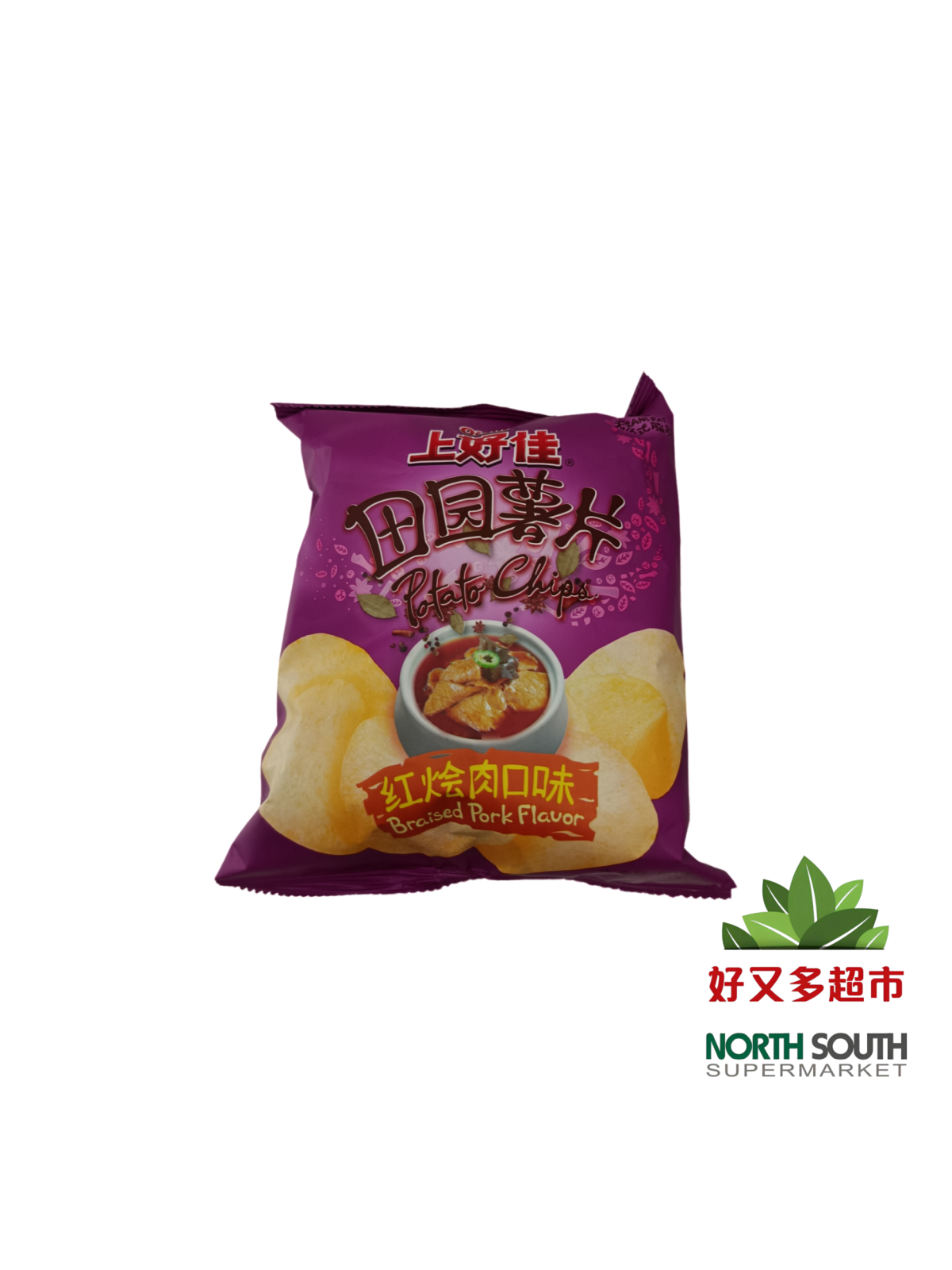 上好佳田园薯片-红烩肉味 50G*20/PATATAS FRITAS SABOR A COSTILLA ASADA