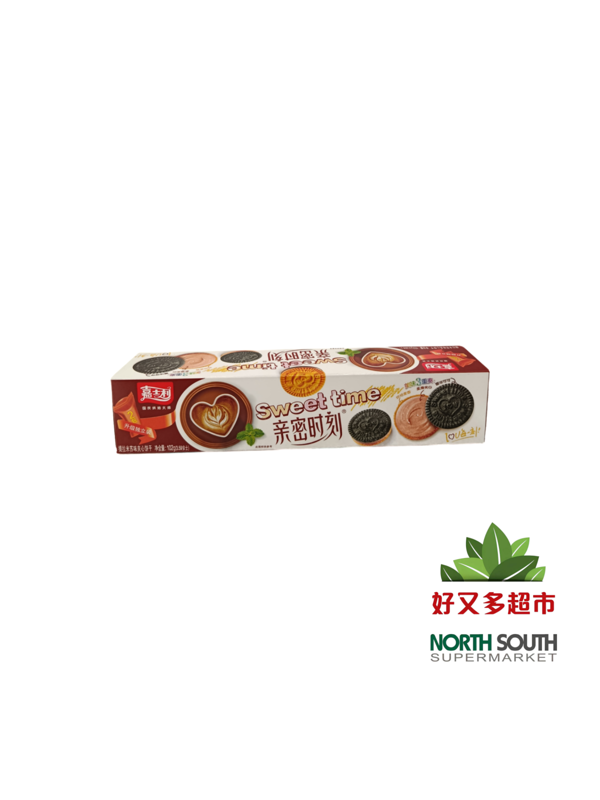 嘉士利草莓酸奶味夹心饼干 102G*36/GALLETA SABOR A FRESA