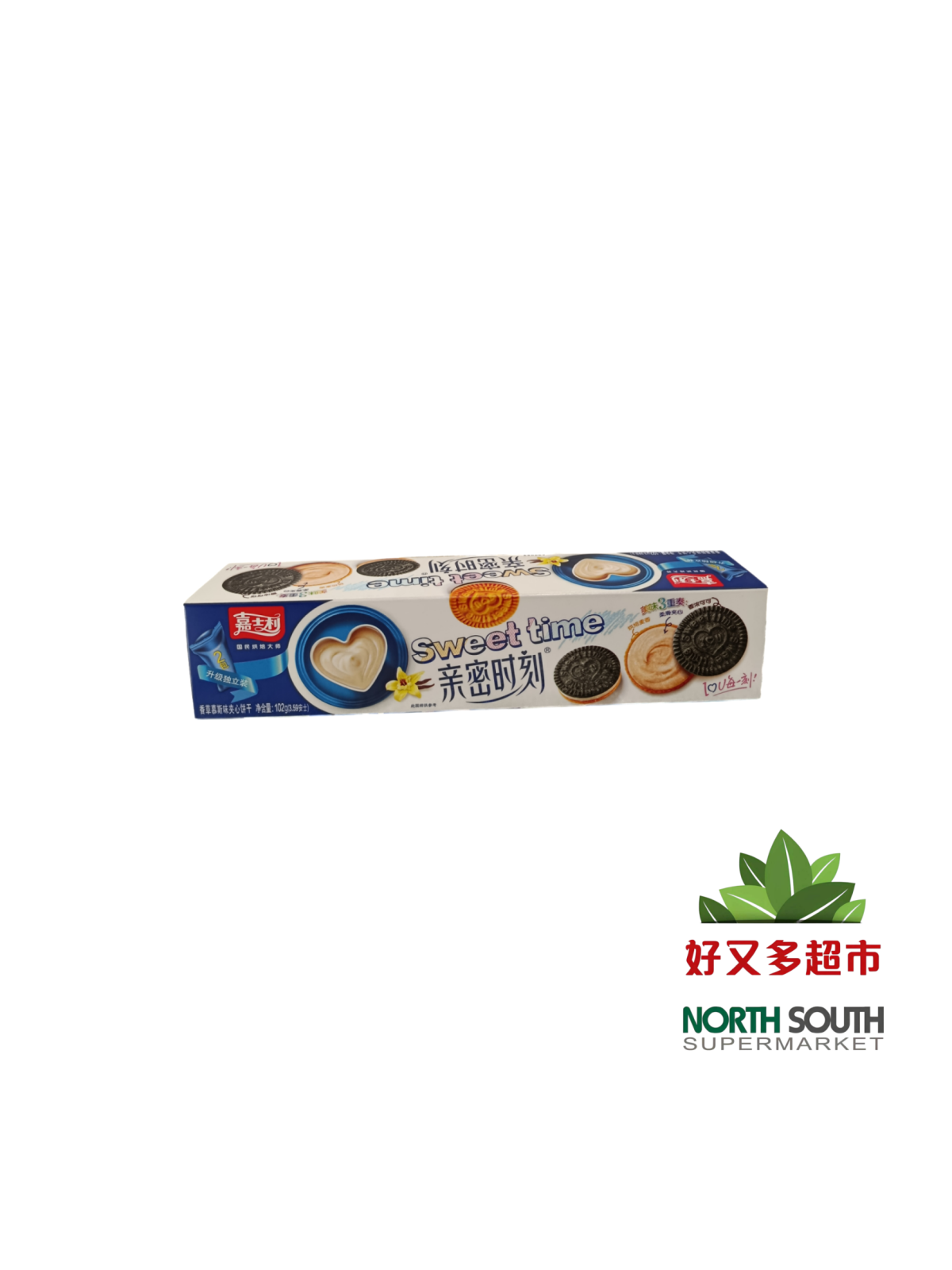 嘉士利香草慕斯味夹心饼干 102G*36/GALLETA CON RELLENO SABOR A VAINILLINA