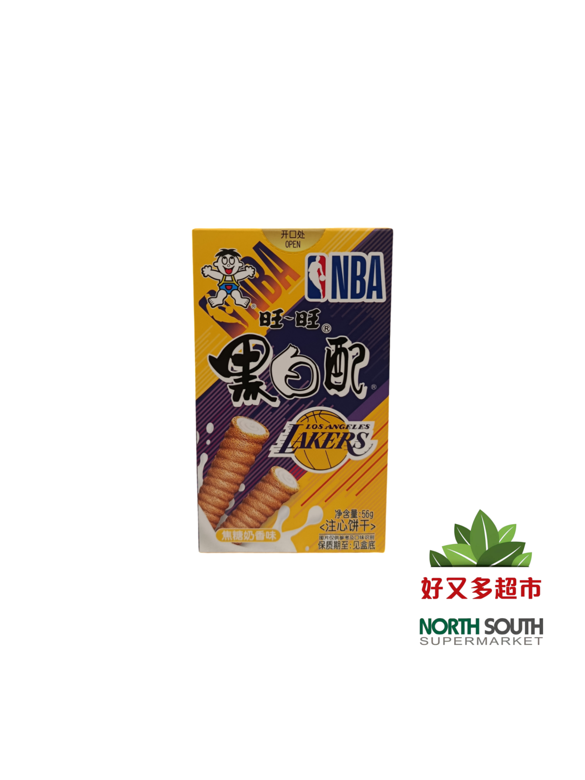 旺旺黑白配夹心饼干(焦糖奶香味) 56G*24/GALLETA SABOR A LECHE