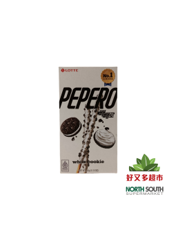 Pepero de chocolate blanco LOTTE 40/32g 韩国乐天Pepero饼干白巧克力棒 40/32g