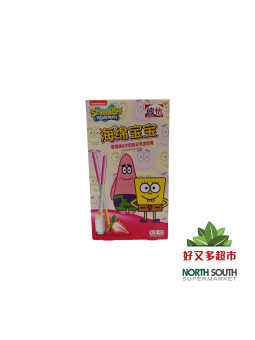 竣怡海绵宝宝草莓味&牛奶味双色涂层棒 48G*36/GALLETA CON CHOCOLATE