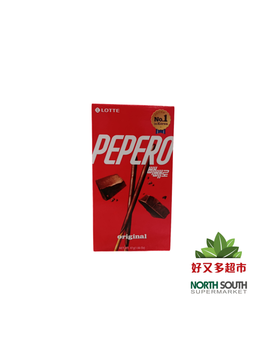 [S02-1736] (LOTTE) PALITOS DE GALLETA CON SABOR A CHOCOLATE 饼干棒 巧克力味 47G
