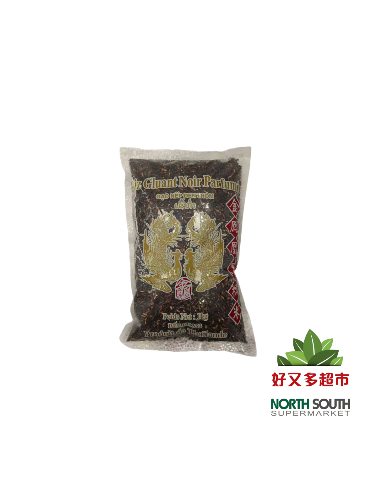 #泰国金凤凰黑糯米(101353)(需打标签) 1KG*10/ARROZ GLUTINOSO NEGRO
