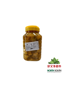 绿鹿榨菜片(小桶)黄胶带 2500G*6/CORAZON DE MOSTAZA