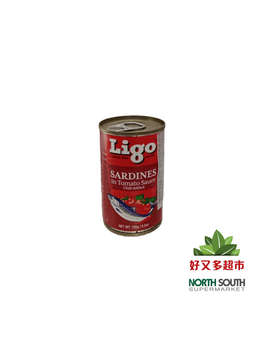 [5S0134] SARDINA TOMATE PICANTE  (ROJO)*LIGO* 菲辣番茄砂丁鱼 155g/100