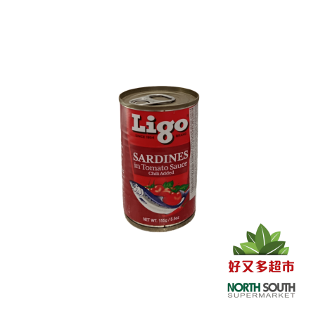 [5S0134] SARDINA TOMATE PICANTE  (ROJO)*LIGO* 菲辣番茄砂丁鱼 155g/100