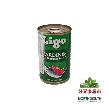 [5S0135] SARDINA TOMATE(VERDE) *LIGO* 菲番茄砂丁鱼 155g/100