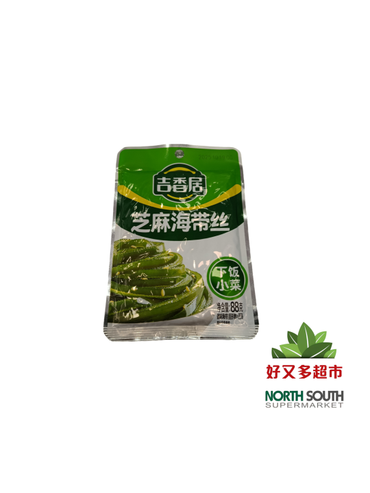 Aperitivo de alga con sesamo JXJ 50/88g 吉香居芝麻海带丝 50/88g