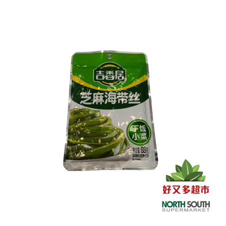 Aperitivo de alga con sesamo JXJ 50/88g 吉香居芝麻海带丝 50/88g