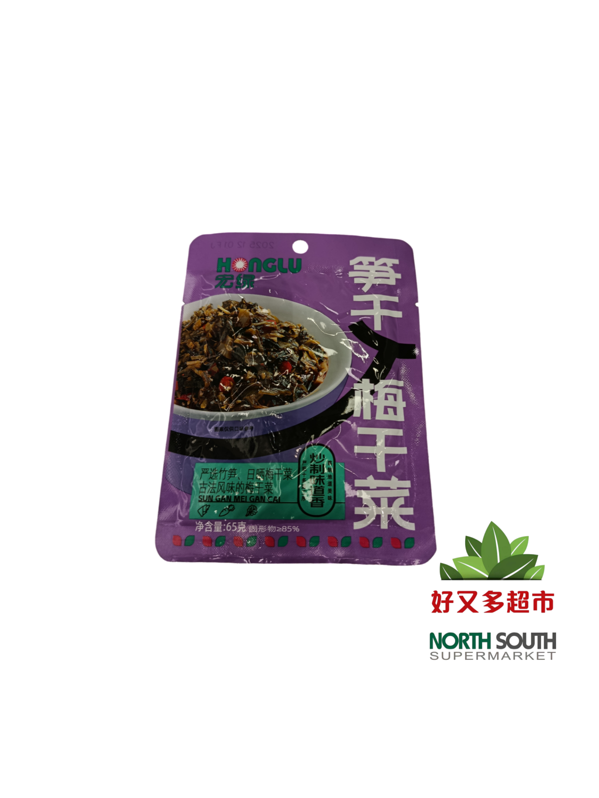 [X02-0376] （宏绿）笋干梅干菜(HONGLU) BROTES DE BAMBÚ EN CONSERVA  65G