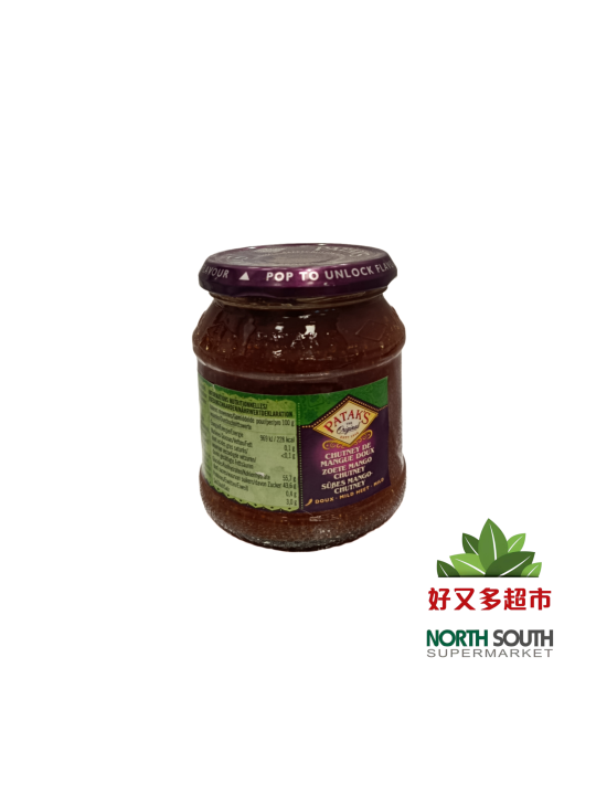 Chutney de mango dulce PATAKS 6/340g PATAKS甜芒果酸辣酱 6/340g
