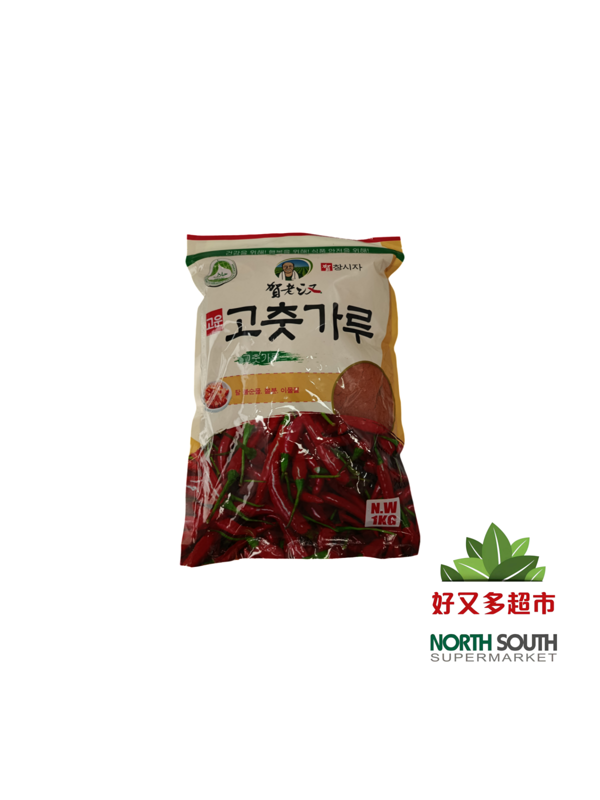 贺老汉韩式辣椒面(细) 1KG*10/CHILI MOLIDO AL ESTILO COREANO