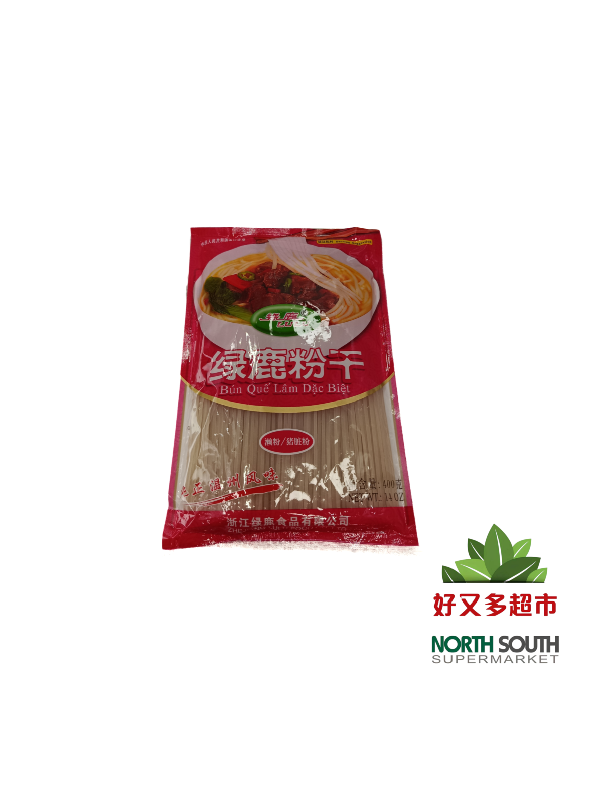 绿鹿粉干(濑粉) 400G*30/FIDEO DE ARROZ ANCHO