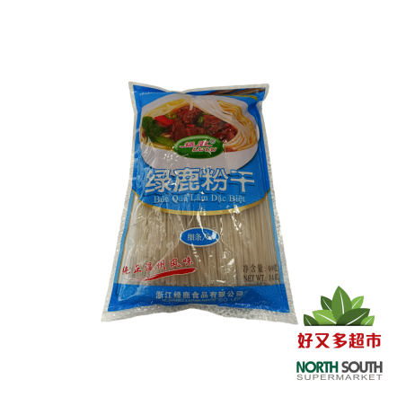 绿鹿粉干(细条) 400G*30/FIDEO DE ARROZ FINO