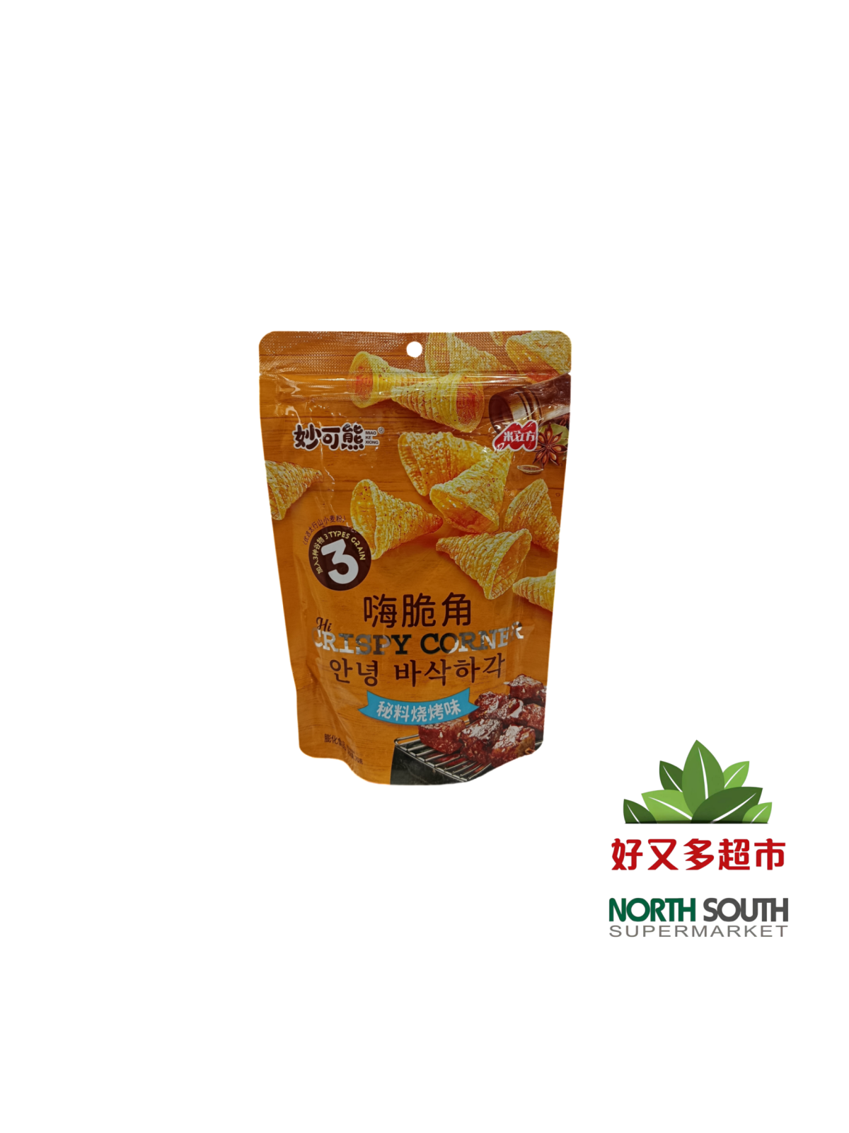 APERITIVO DE TRIGO SABOR BBQ 50/70G 妙可熊嗨脆角（烧烤味）50/70G