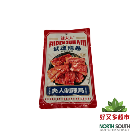 Aperitivo de soja picante LFR 60/78g 辣条-辣夫人武魂辣卷 60/78g