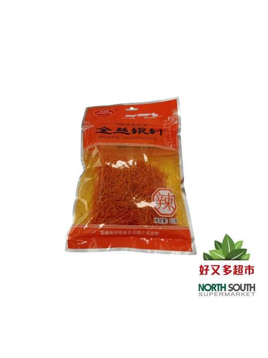 怡冠园金丝银针调味面制品 65G*60/APERITIVO A BASE DE TRIGO SABOR PICANTE