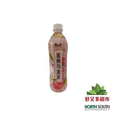 康师傅白桃乌龙茶(果味茶饮品) 500ML*15/BEBIDA DE TÉ OOLONG SABOR A MELOCOTÓN CON AZÚCAR Y EDULCORANTE