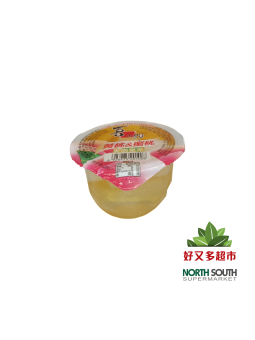 喜之郎果肉单杯-黄桃+蜜桃 200G*24/GELATINA SABOR A MELOCOTÓN