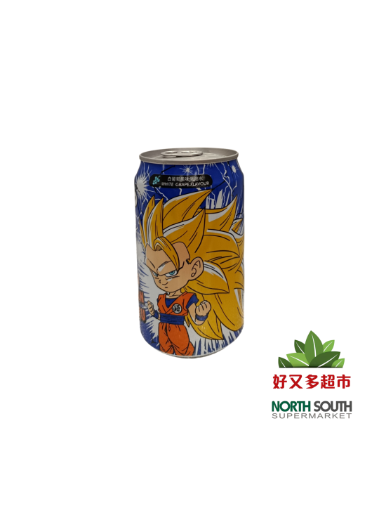 Refresco de soda uva blanco DRAGONBALL Dragonball动漫七龙珠超3气泡水白葡萄味 24/330m