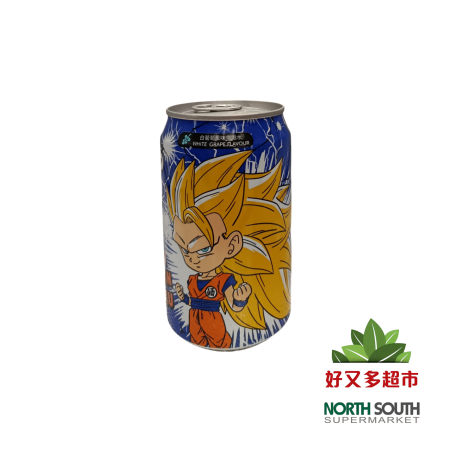 Refresco de soda uva blanco DRAGONBALL Dragonball动漫七龙珠超3气泡水白葡萄味 24/330m