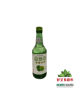 SOJU CIRUELA VERDE LOTTE 20/350ML 12％VOL 韩国乐天烧酒(绿梅味) 20/350ML 12％VOL