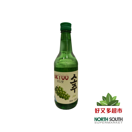 韩国烧酒葡萄味SKTOO-360ml/20 SOJU COREANO SKTOO SABOR UVA 360ml/20