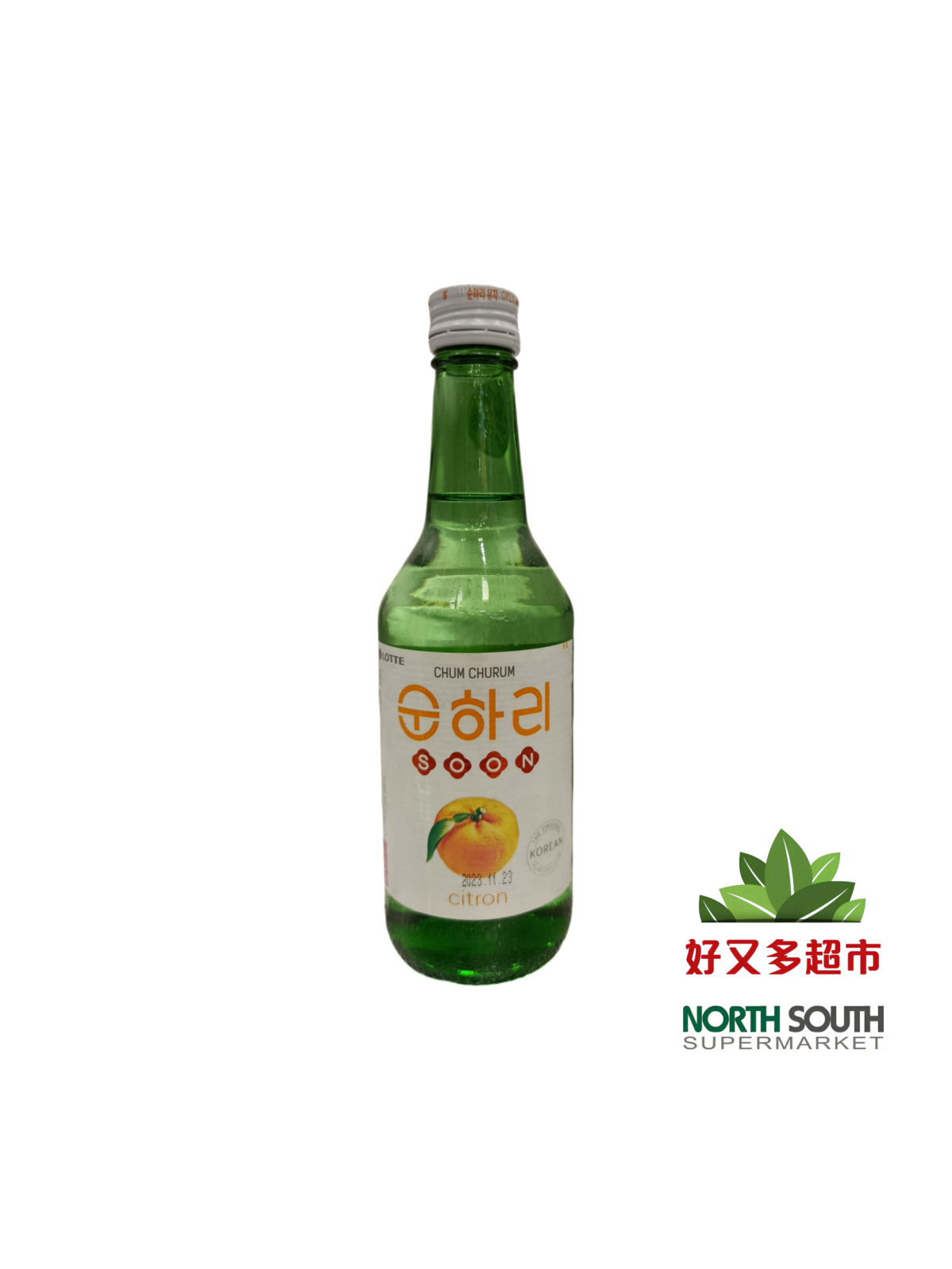 CHUM CHURUM韩国乐天果味烧酒(初饮初乐柚子12度) 350ML*20/LICOR COREANO SABOR A POMELO(SOJU)