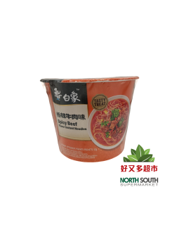 RAMEN INS. PICANTE TASTY TREAT BAIXIANG 白象味鲜美经典香辣牛肉味面*桶 12/102G