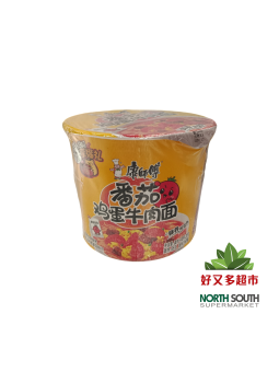 康师傅番茄鸡蛋牛肉面（桶）132G/12 CUENCO RAMEN SABOR TOMATE 132G/12 EXP-11122025