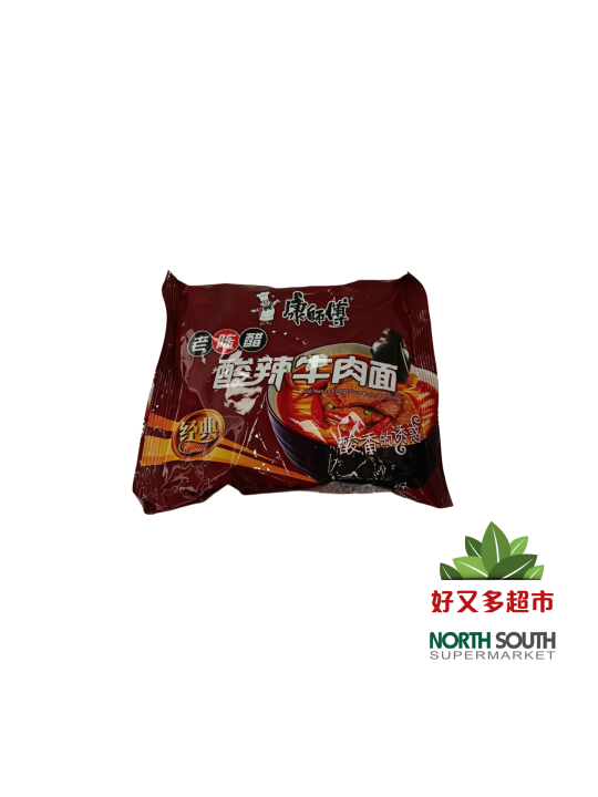 康师傅陈醋酸辣牛肉面袋 116G/24 CUENCO RAMEN SABOR AGRIPICANTE 116G/24 EXP-03122025