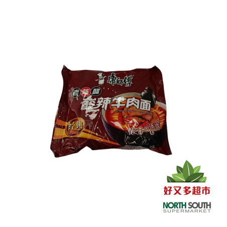 康师傅陈醋酸辣牛肉面袋 116G/24 CUENCO RAMEN SABOR AGRIPICANTE 116G/24 EXP-03122025