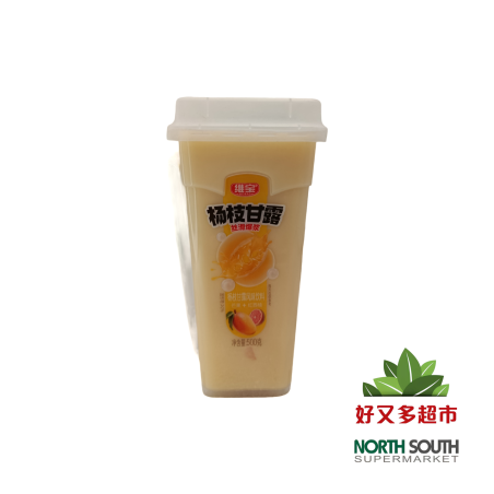 维宝杨枝甘露爆珠牛乳风味饮料(芒果味) 500G*18/BEBIDA SABOR A MANGO Y POMELO CON AZÚCAR Y EDULCORANTES