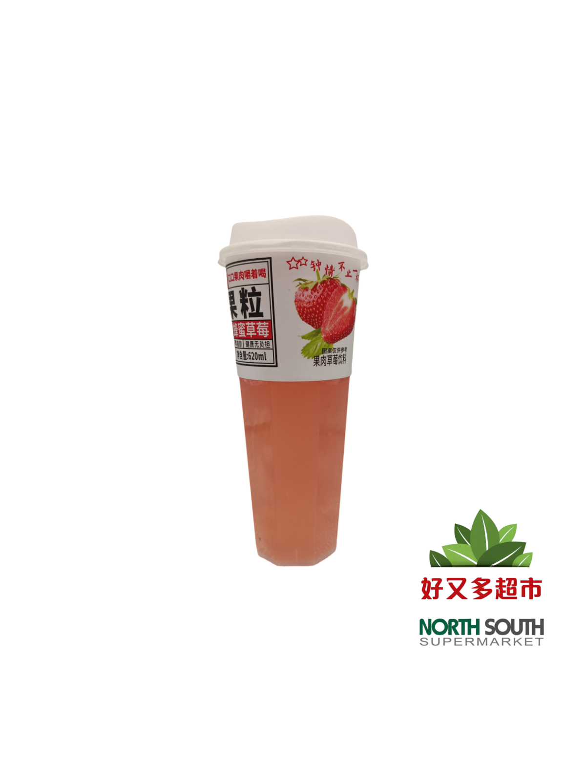 爱尚星期8蜂蜜草莓(果肉草莓饮料) 620ML*15/BEBIDA DE FRUTA SABOR A MIEL Y FRESA CON AZÚCAR Y EDULCORANTES