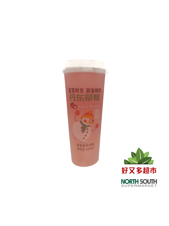 蜜雪时光草莓风味饮料 620ML*15/BEBIDA DE FRUTA SABOR A FRESA CON AZÚCAR Y EDULCORANTES