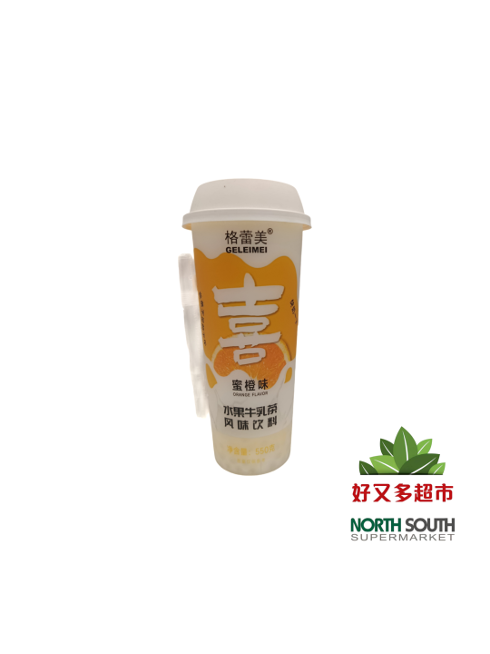 格蕾美水果牛乳茶风味饮料(蜜橙味) 550G*15/BEBIDA SABOR NARANJA