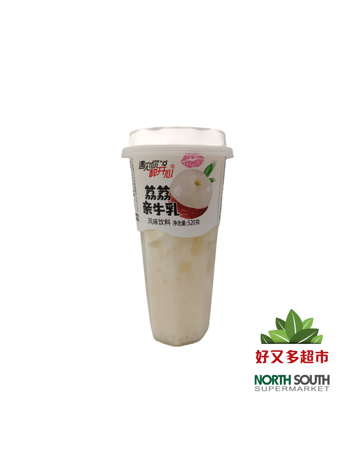 [B04-0166] （七星湾）荔荔亲牛乳 风味饮料(QI XING WAN) BEBIDA REFRESCANTE CON GEL DE COCO Y SABOR A LICHI 520G