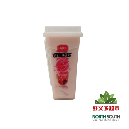 维宝爆珠牛乳风味饮料(草莓味) 500G*18/BEBIDA SABOR A FRESA Y MORA CON AZÚCAR Y EDULCORANTES
