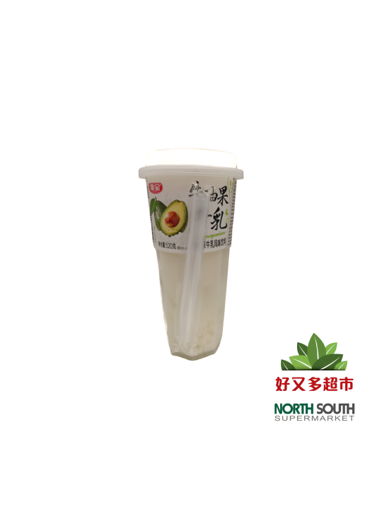 维宝牛油果牛乳风味饮料 520G*18/BEBIDA DE LECHE SABOR A AGUACATE  CON AZÚCAR Y EDULCORANTES